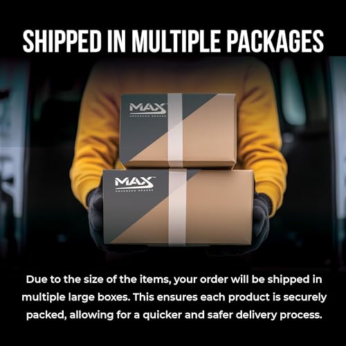 MAX Advanced Brakes - Brake Kit For 2017-2023 Honda CR-V (Gas Engine)| Carbon Ceramic Brake and Rotor Kit Front and Rear| Daily Driving OE Replacement Brake Rotors