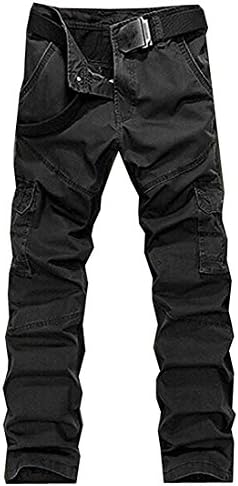 Mistere Handsom Mens Stylish Silm Fit Pants Pure Cotton Straight Leg Pants Hot and Fashion Black34