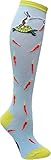 ModSock Womens Chasing the Carrot Knee Socks 6-10 Light Blue
