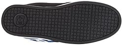 DC Men's NET Skate Shoe, black/black/blue, 7.5