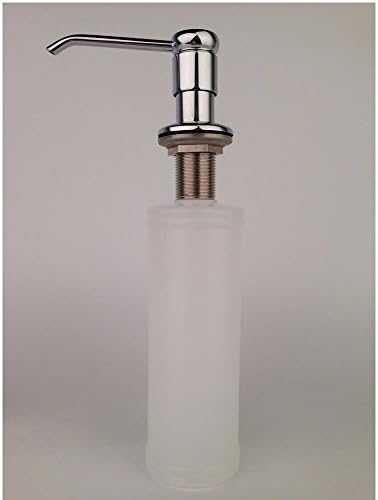 YKT 13 OZ Soap Lotion Dispenser with Brass Chrome Finish Hand Pump and PE Plastic Bottle Kitchen Sink Accessory Dish Washing Detergent Liquid Container with a 4-year Replacement Warranty