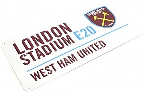 West Ham United FC Metal Street Sign (One Size) (Claret)