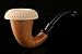 Hand Made Block Meerschaum Calabash Pipe - Sherlock Holmes Style - Mahogany Wood - 100% BLOCK Meerschaum Lattice Insert Bowl - Not From Pressed - Smoking Pipe