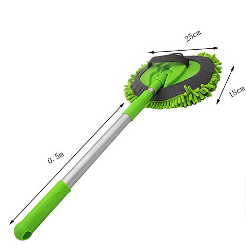HWJF Car wash car Brush with dust Cleaning Brush mop Tool Cleaning car wash Brush Long Handle Telescopic Rod/Cotton Thread Soft Hair Scrub dusting car Supplies - Thumbnail 5