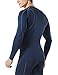 TM-MUD11-NVY_Large Tesla Men's Long Sleeve T-Shirt Baselayer Cool Dry Compression Top MUD11