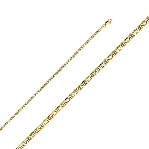 18K Yellow Gold 750 Flat Bracelet 3mm Wide