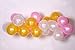 Unicorn Cake Toppers Handmade Set 27 PCS gold Horn With Balloons Ears Flowers and eyelash for Birthday baby shower Party wedding cake decorations (GOLD)