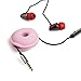 LENTION Earphone Holder / Headphone Keeper / Cable Turtle Organizer / Winder Case for iPhone, iPod, Samsung, Sony, MP4, Earbud And More (Pink)