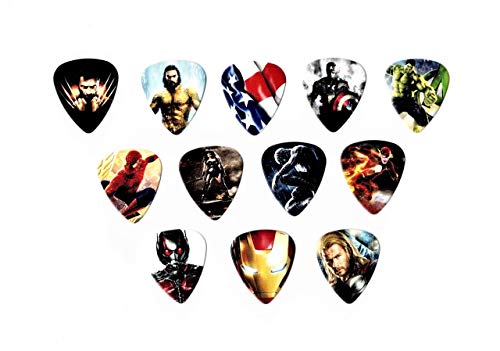 Marvel Comics SuperHeroes Guitar Picks (12 picks in a packet)`