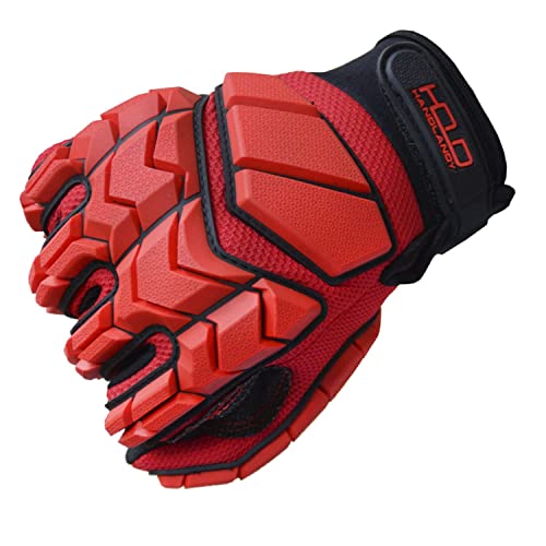 AIGEVTURE Anti Vibration Work Gloves Men,TPR Impact Protection Gloves