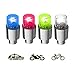 Gechiqno 4 Pair LED Green-Color Wheel Lights - Car Bike Wheel Tire Tyre Valve Dust Cap, Safety, Waterproof, Motion Activated, Spoke Flash Lights Car Valve Stems & Caps Accessories (Colorful)