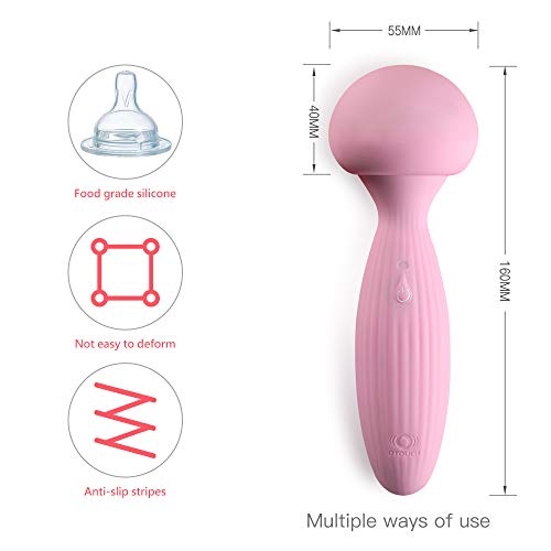 Wand Massage Personal Massaging Handheld Powerful Vibration Massager for Back Neck Shoulder, Waterproof, Whisper Quiet, Wireless, USB Charging, Best Gifts for Ladies