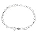Joyful Creations Sterling Silver Heart Link Nickel Free Chain Bracelet Anklet Italy Adjustable