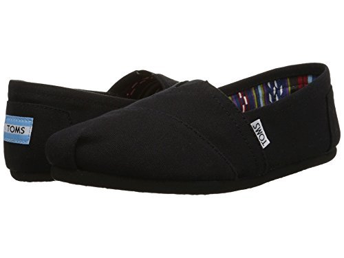 TOMS Womens Classic Slip-Ons Black/Black 9 B(M) US