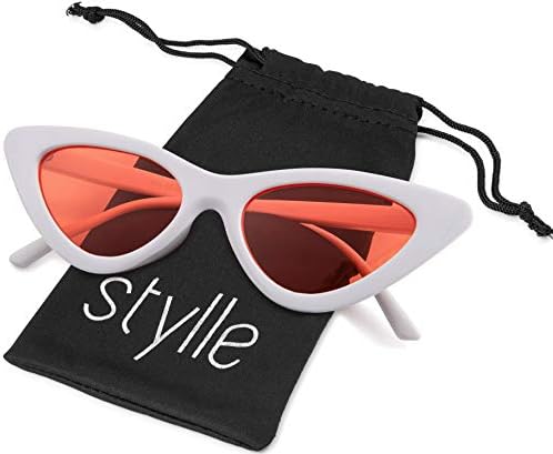 Styllize Retro Vintage Designer cat eye Men Women Sunglasses Pouch Included