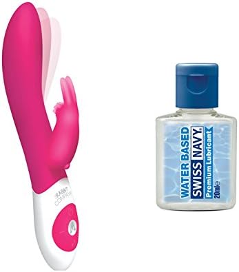 The Come Hither Rabbit Rechargeable-Hot Pink 7.75" + Free Lube