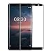 【3 Pack】 CCDZ 3D Curved Dot Matrix Full Screen for Nokia 8 Sirocco Tempered Glass Screen Protector (5.5