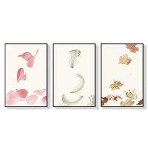 Framed Canvas Wall Art for Living Room, Bedroom Abstract Zen Canvas Prints for Home Decoration Ready to Hanging - 16"x24"x3 Panels