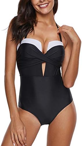Belgius Women One Piece Swimsuit Halter Push Up High Waist Monokinis Tummy Control Bathing Suit