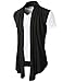 H2H Men's Shawl Collar Sleeveless Cardigan with No Button CHARCOAL US L/Asia XL (KMOCASL01)