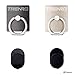 Phone Ring Grip & Stand - 2in1 - 2 Pieces, with Car Mount - For all Phones/Tablets with a Flat Rear Surface - 360 Rotate - Never Drop Your