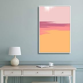 Framed Canvas Home Artwork Decoration Abstract Color Canvas Wall Art for Living Room, Bedroom - 16x24 inches