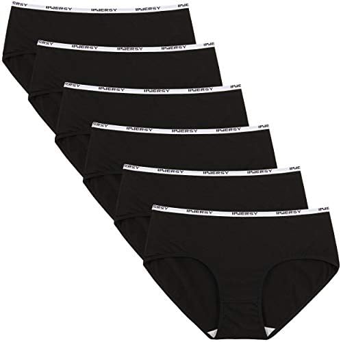 Innice M-4L Women’s Cotton Low Rise Underwear, Women’s Set, Cute, Cotton Panties, Set of 6