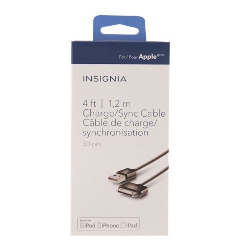 Insignia-12m-4-ft-30-Pin-ChargeSync-Cable-NS-A3SC-C-Black