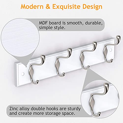 AMADA HOMEFURNISHING Coat Rack Wall Mount 2 Pack, Coat Hooks Wall Hooks Coat Hangers for Wall