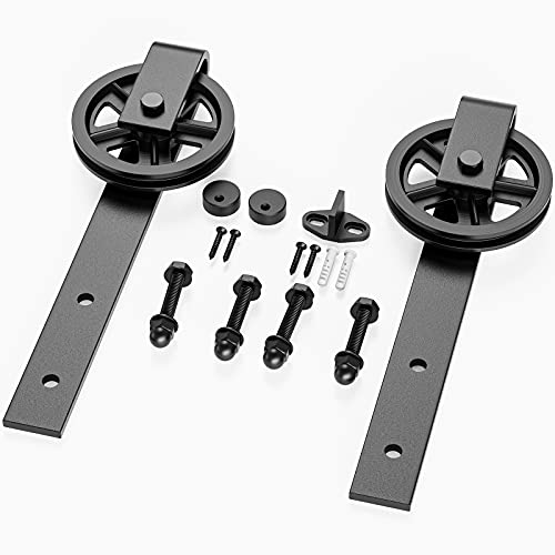 HomLxaLx Sliding Barn Door Hardware Rollers, Barn Door Hangers Only