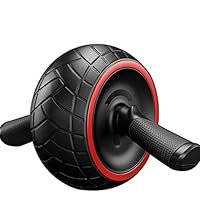 Nivalkid No Noise Abdominal Wheel Round AB Rollers for Core Trainer Waist Arm Strength Exercise Press Gym Home Fitness Equipment (Black)