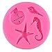 Mujiang Marine Theme Fondant Silicone Mold Seashell Starfish Seahorse Conch Candy Molds For Cake Decorating Chocolate Sugar Gum Paste