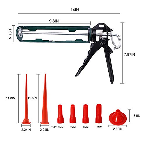 Caulk Gun, Heavy Duty Caulking Gun Revolving Frame Caulk Gun 161