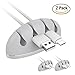 Cable Clips Cable Organizer(2 PCS), Hapurs Wires Cord Management System for Your Messy Wires, Desktop Cord Cable Holder to Keep Your Desk Tidy and Organized (Gray)