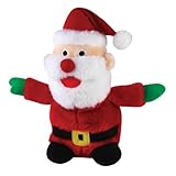 Zanies Plush Holiday Friend Santa Dog Toy, 9-Inch, My Pet Supplies