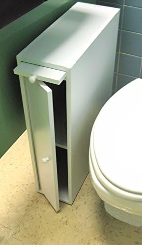 Bathroom Cabinets 24" Wood Slim Bathroom Cabinet Stand White