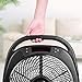 Air Choice Remote Table Fan - 12 Inch Quiet Floor Fan with Adjustable Speeds & Automatic Shutoff Timer, Box Fan with Sleep & Powerful Modes, Black