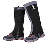 Waterproof Snow Leg Gaiters - YUEDGE Unisex(Front Opening Velcro Design) Lightweight Waterproof Breathable High Gaiters For Outdoor Walking Hiking Fishing Research Hunting Trimming Grass