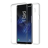 For Samsung Galaxy S8/S8 Plus, MNtech 360° Clear TPU Full Body Cover Case Skin Protector (Clear, For Samsung Galaxy S8 Plus)