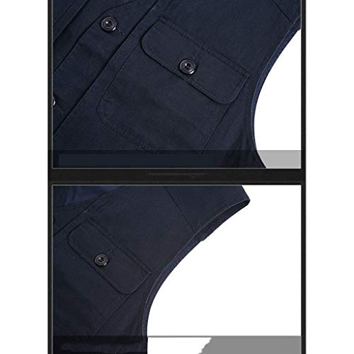 ZXJTX Angelweste Mens Outdoor Casual aushöhlen Thin Multi-Taschen Stehen Collor mit Kapuze Oberbekleidung Camping Jagen… – Bild 7