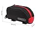Allnice 12654 1L Outdoor Mountain Bicycle Cycling Frame Front Top PVC Tube Bag Bike Pouch (Black+Red)