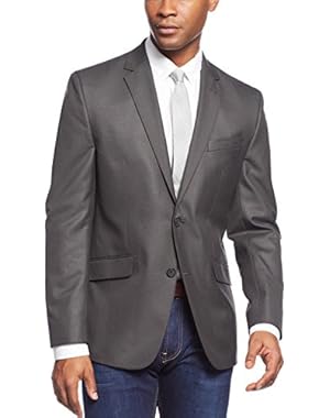 Kenneth Cole Slim Charcoal Minicheck Two Button New Men's Sport Coat (44 Regular)