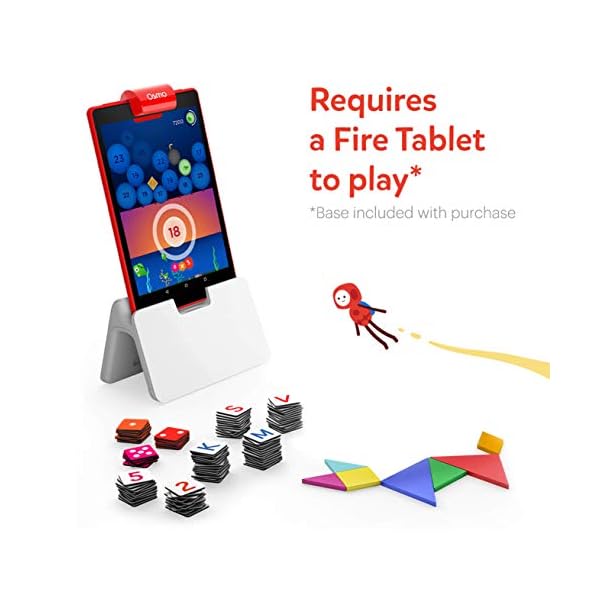 Osmo - Genius Starter Kit für Fire-Tablet - 5 Lernspiele - 6-10 Jahre - Mathematik, Rechtschreibung, Kunst, Kreativität… – Bild 3