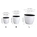 Rely2016 Self Watering Hanging Flower Planter Pots Plant Pot Flowerpot, Round Shape Wall Mounted Plastic Indoor Outdoor Flowerpots Equipped with Removable Basket and Cotton Rope (130# Medium)