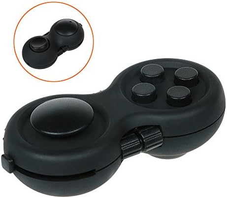 Fidget Cube, Noanko New Version Fidget Pad Toy for Adults and Children With Anxiety, Stress, ADD &amp; ADHD (Black)