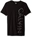 Calvin Klein Men's Short Sleeve Mesh Split Calvin Logo Print Crew Neck T-Shirt