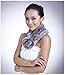 URSFUR Rex Rabbit Full Fur Pull Through Scarf with Pom 24 Inches Multicolor (Light Gray)