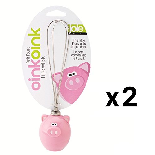 Joie 78085 Piggy Wiggy Pig Face Little Egg Mixing Whisk Beater Scrambler (2 Pack)