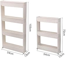 Cloudsky 4 Tier Mobile Shelving Unit Slim Slide Out Storage Tower