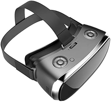AUHRE 3D VR Glasses Virtual Reality Headset Google Cardboard with Youtube Games Android System 5.5 inch 1080P with 360 Degree Panorama Theater WiFi Bluetooth Gamepad and TF Card a, Black [Energy Class A]